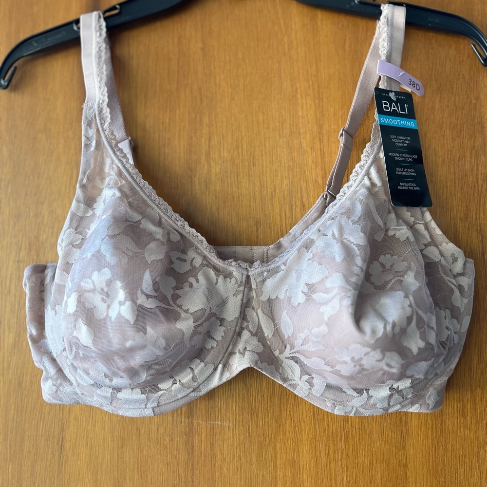 Bali Women's Floral Lace Bra - Tan